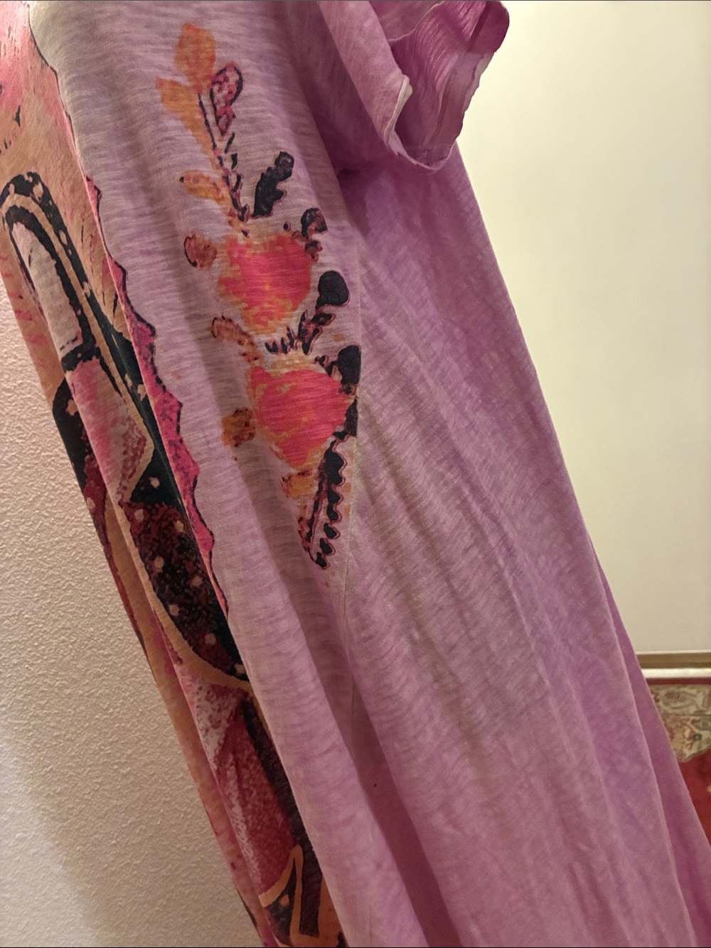 Magnolia Pearl Pink Cotton Virgin Mary Guadalupe roses of love  Maxi Dress - Picture 7 of 11